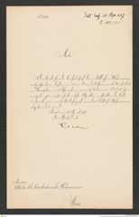 k.k. naturhistorisches Hofmuseum, Intendanzakten 1885-1896 (Hauer), Aktenzahl Z.155/1887, Seite 1
